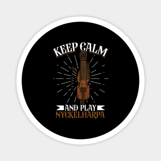 Keep Calm and play Nyckelharpa Magnet